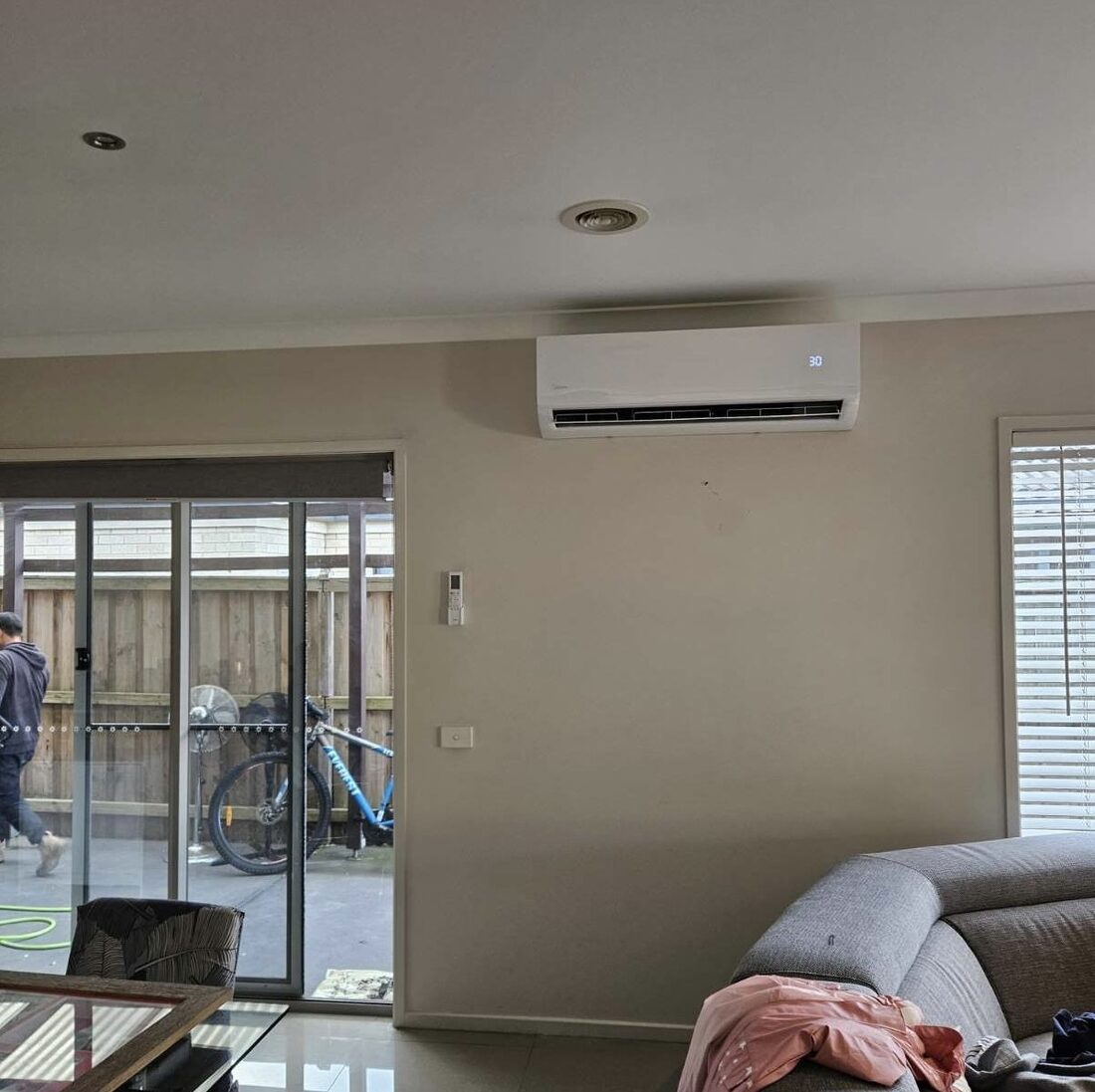 Midea indoor split system in a Victorian living room